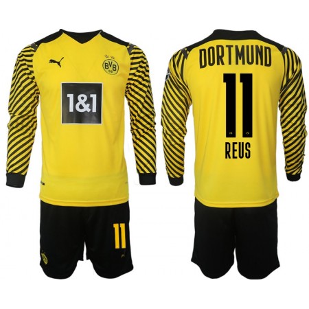 Fußballtrikots Borussia Dortmund Reus 11 Kinder 2021-2022 Langarm Heimtrikotsatz kaufen